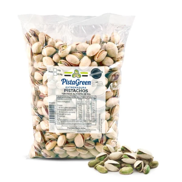 Bolsa 1/2 kg Pistachos tostados al punto de sal
